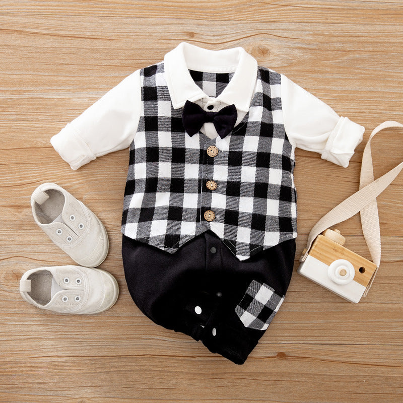 Gentleman Baby Romper Long-sleeved Clothes