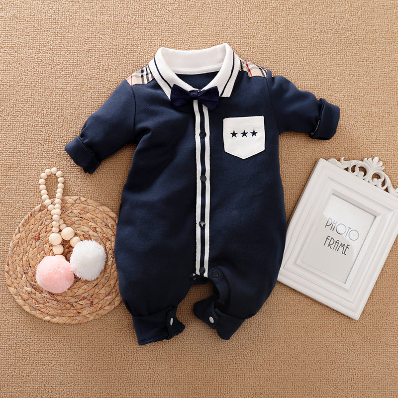 Gentleman Baby Romper Long-sleeved Clothes