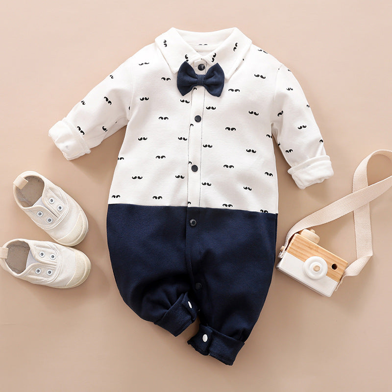 Gentleman Baby Romper Long-sleeved Clothes