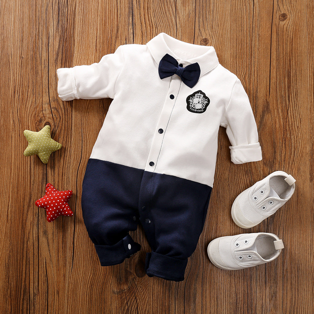 Gentleman Baby Romper Long-sleeved Clothes