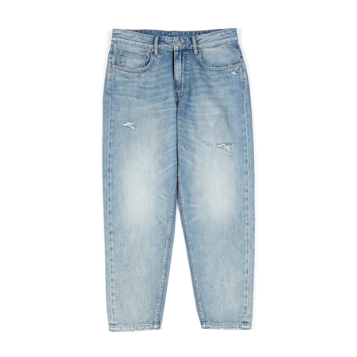 Men’s jeans Washed Micro-elastic Frayed Cropped Jeans