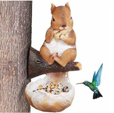 Bird Feeder Drinkers Bowls Yard Garden Decor Squirrel Tree Hugger Outdoor Pet Feeding Tools Birds Accessories Garden Ornaments