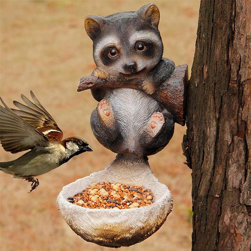 Bird Feeder Drinkers Bowls Yard Garden Decor Squirrel Tree Hugger Outdoor Pet Feeding Tools Birds Accessories Garden Ornaments