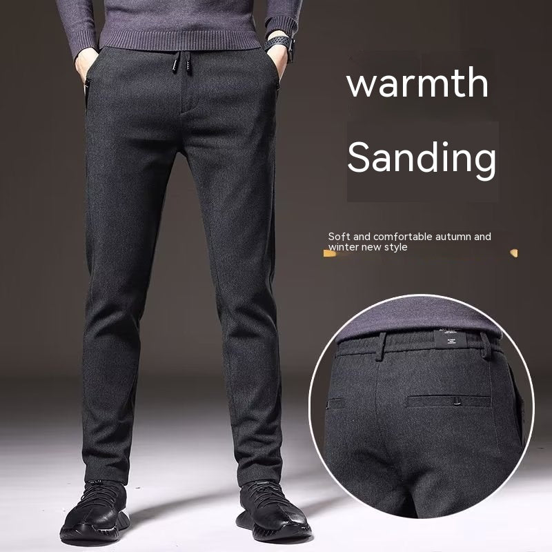 Casual Trousers Men's Loose-fitting Sanding Straight Pants