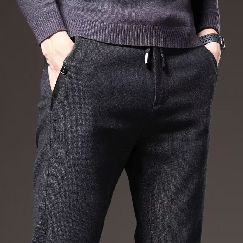 Casual Trousers Men's Loose-fitting Sanding Straight Pants