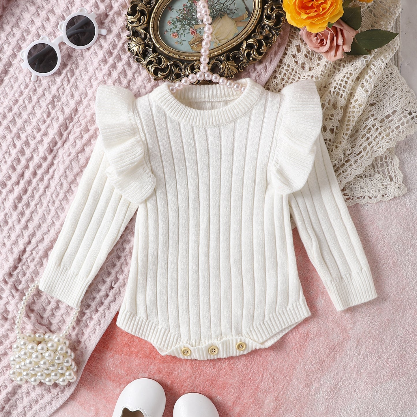 Girl Autumn And Winter sweater Baby Girl Knitted Sweater Fashion Jumpsuit Romper