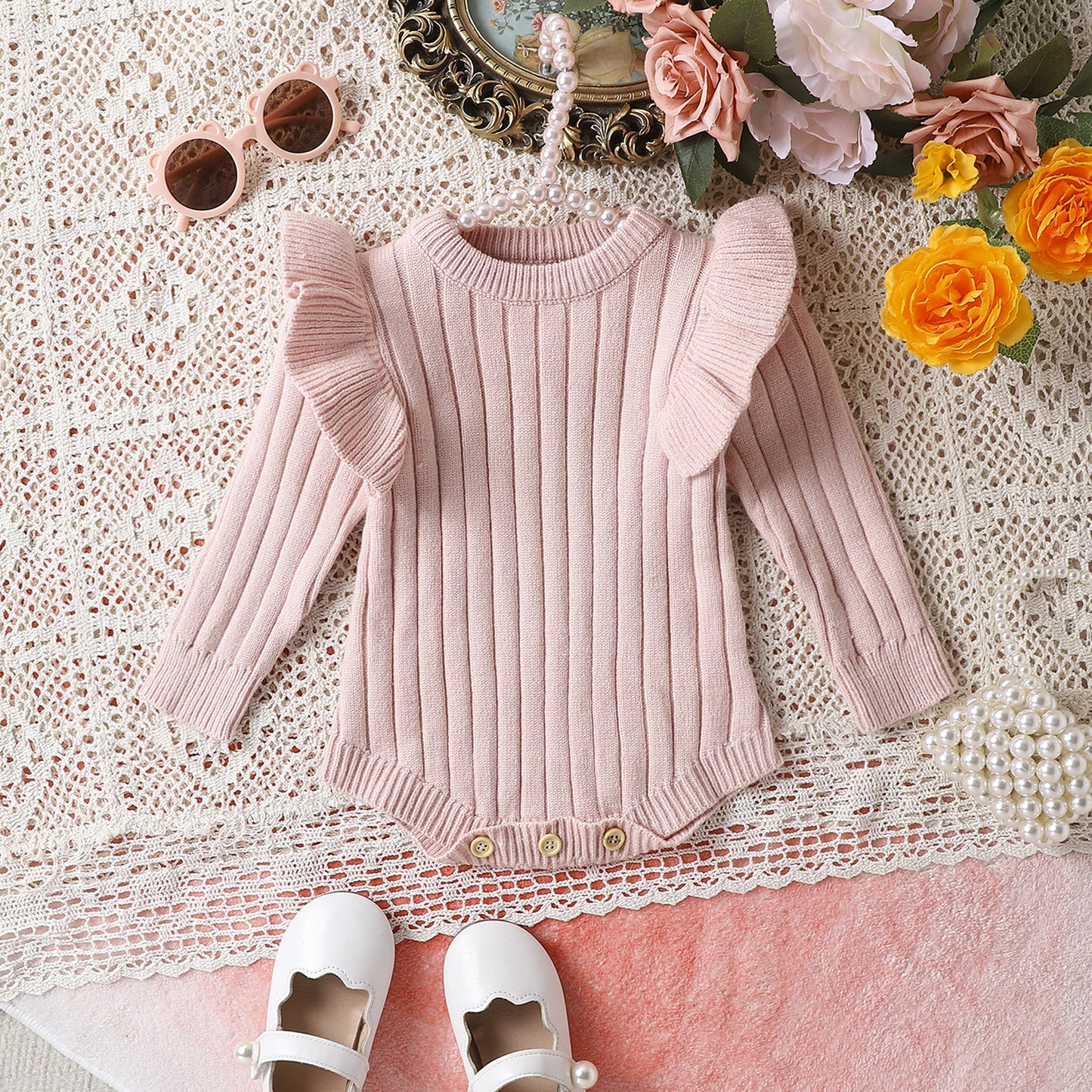 Girl Autumn And Winter sweater Baby Girl Knitted Sweater Fashion Jumpsuit Romper