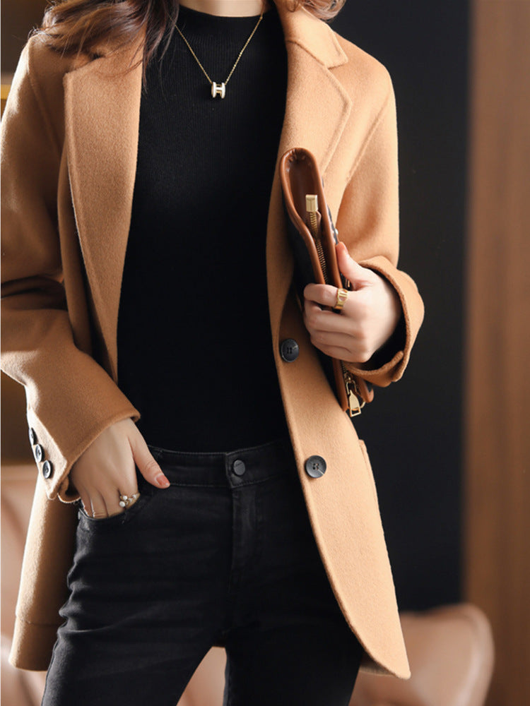 Women's Korean-style coat Casual Thickening Woolen Coat