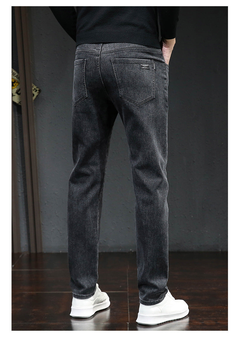 Men's winter jeans Autumn And Winter Fleece-lined Thick Jeans