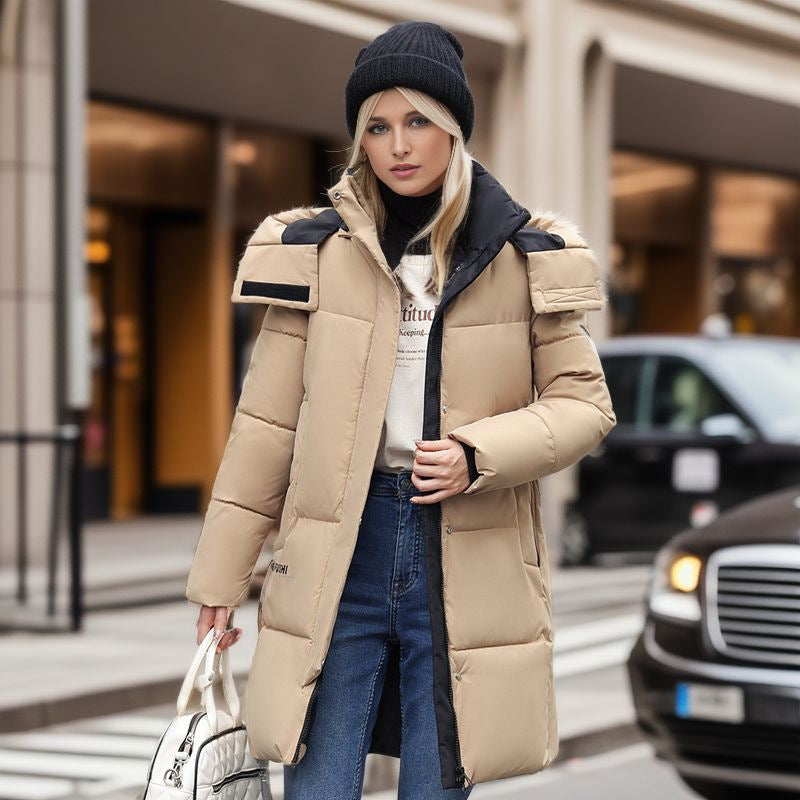 Women's Fashion Simple Thickened Cotton Padded Coat