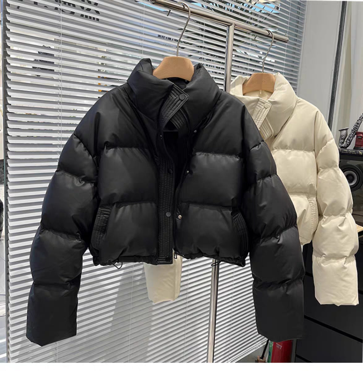 Women's jacket Fashion Stand Collar White Duck Down Jacket