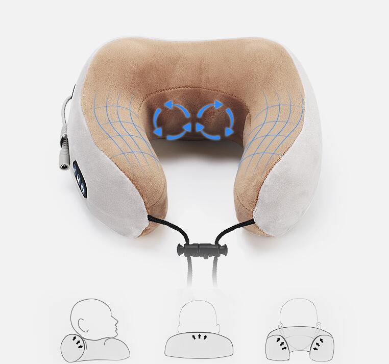 Massage U-Shaped Pillow Multi-Function Shoulder and Cervical Vertebra Electric Outdoor Portable Car Health Care