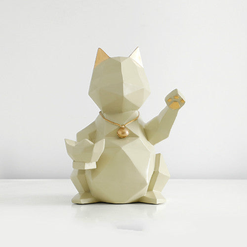 Resin handmade fortune cat decorations