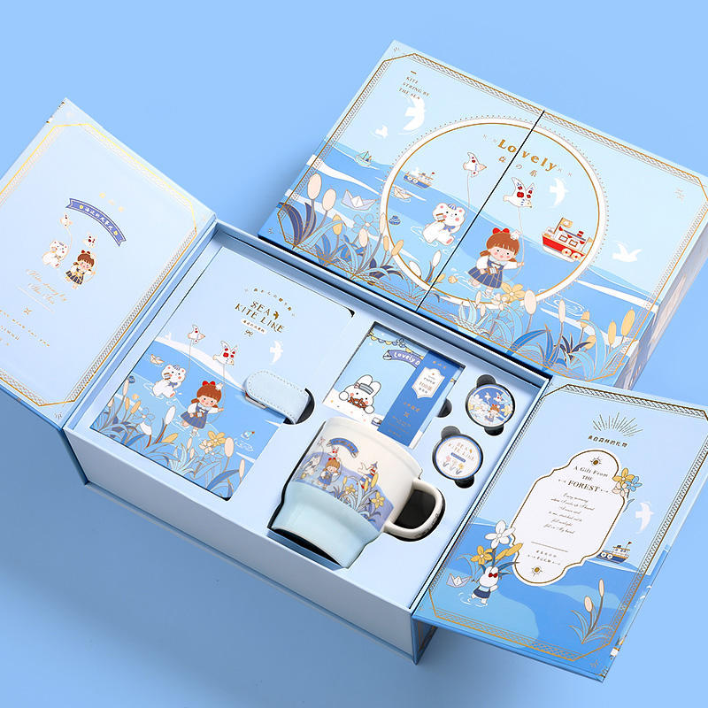 Gift Box Cute Girl Heart Luxury Handbook Cartoon