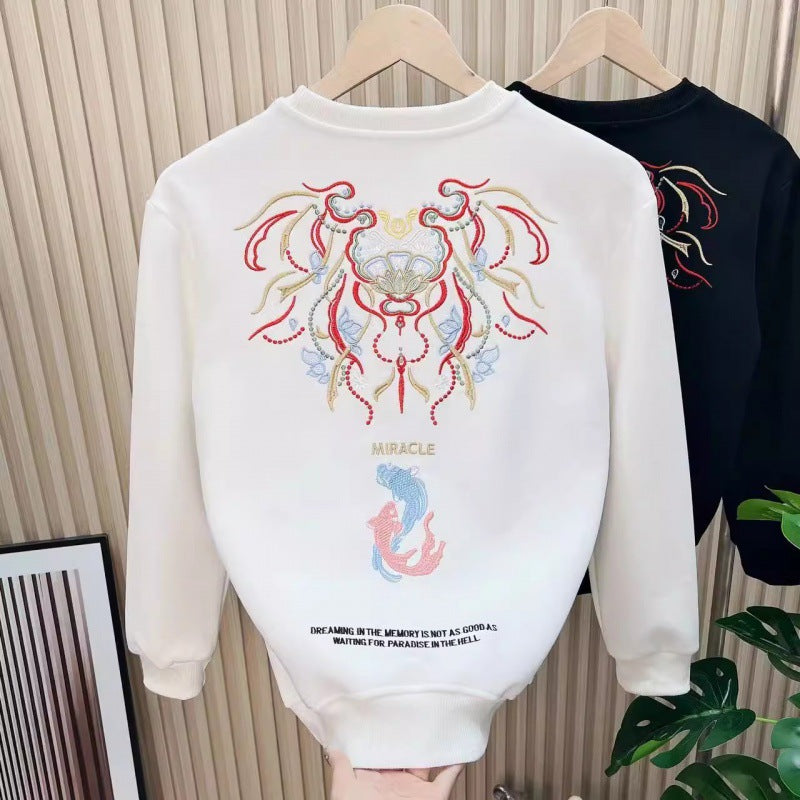 Men’s sweater National Fashion Embroidered Long-sleeved Sweater