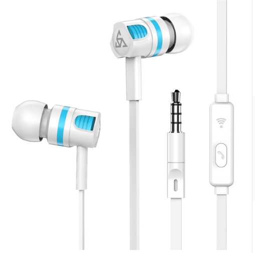 PTM T2 Headphones In-ear universal line control with wheat earphones Noodle line mobile phone headset