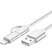 100cm Fast Charger Cable 2 IN 1 USB Type C Micro