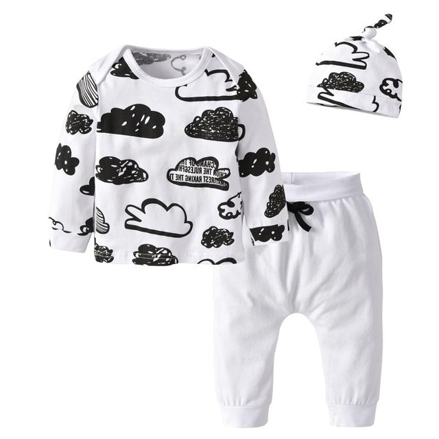 Baby Boy Cloud Pattern Clothes Set