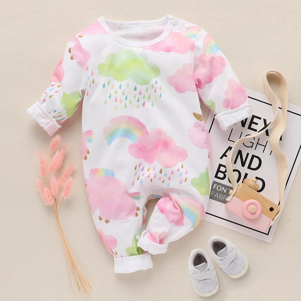 Baby girl Colorful cloud one-piece clothes