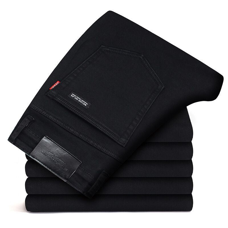 Men's Jeans Slim Straight Black Pants For Men