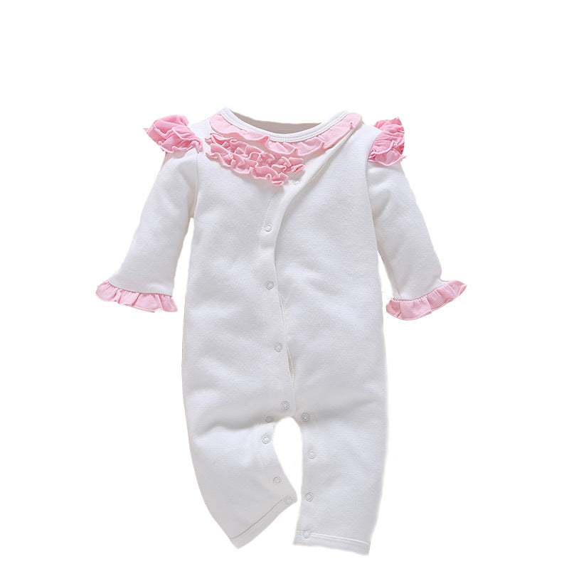 One year old girl wear newborn baby clothing romper jumpsuit