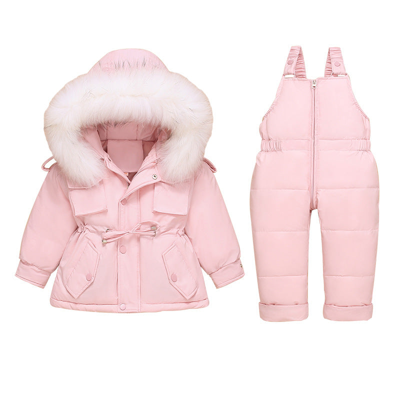 Girls down jacket suit