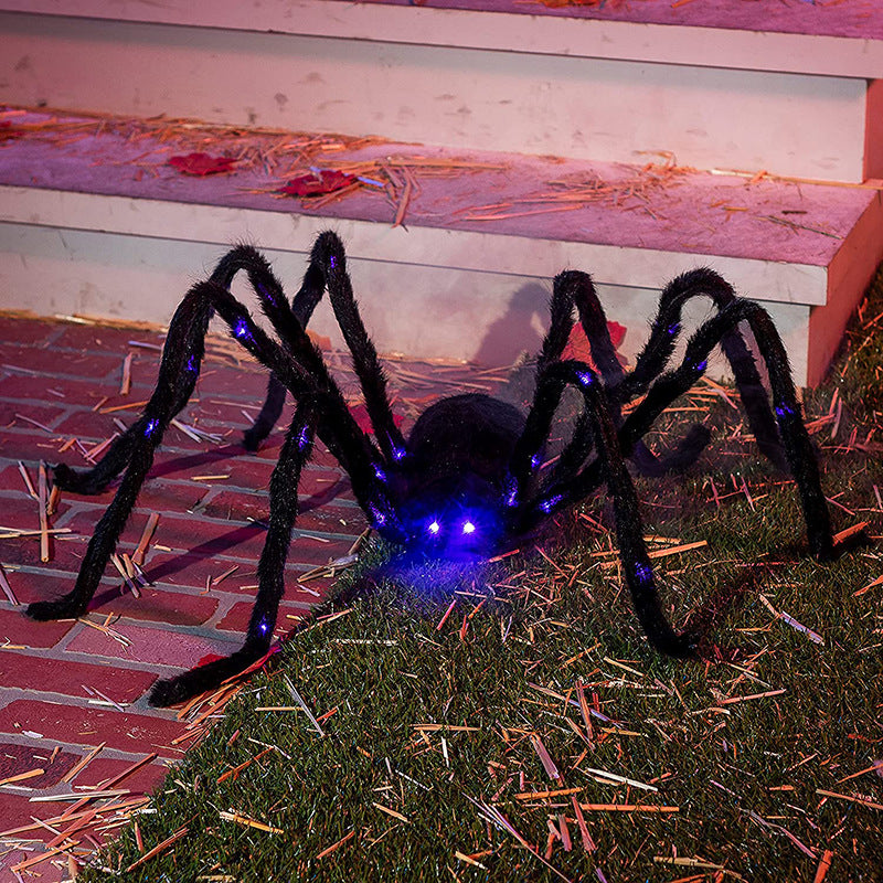 Halloween Decorations Purple Led Luminous Spider 125cm