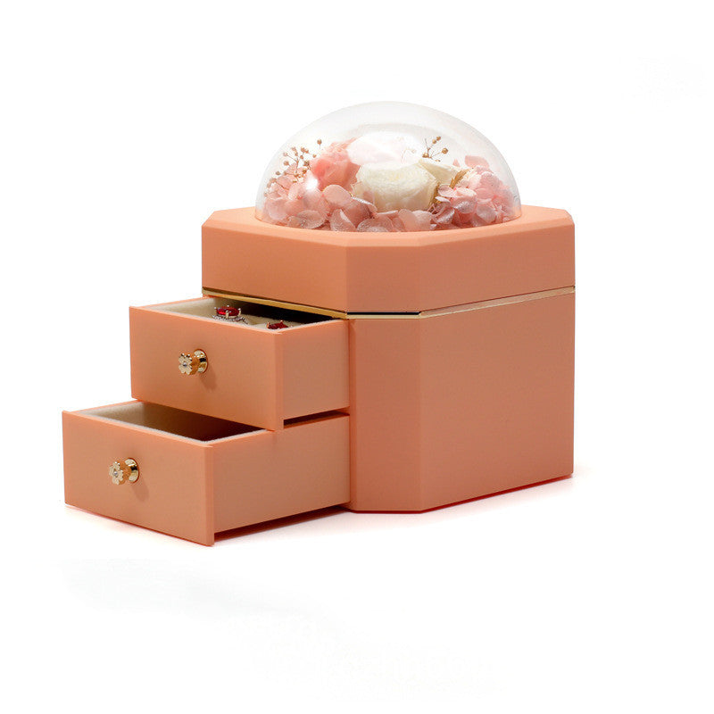 Valentine's Day rose in jewerly box