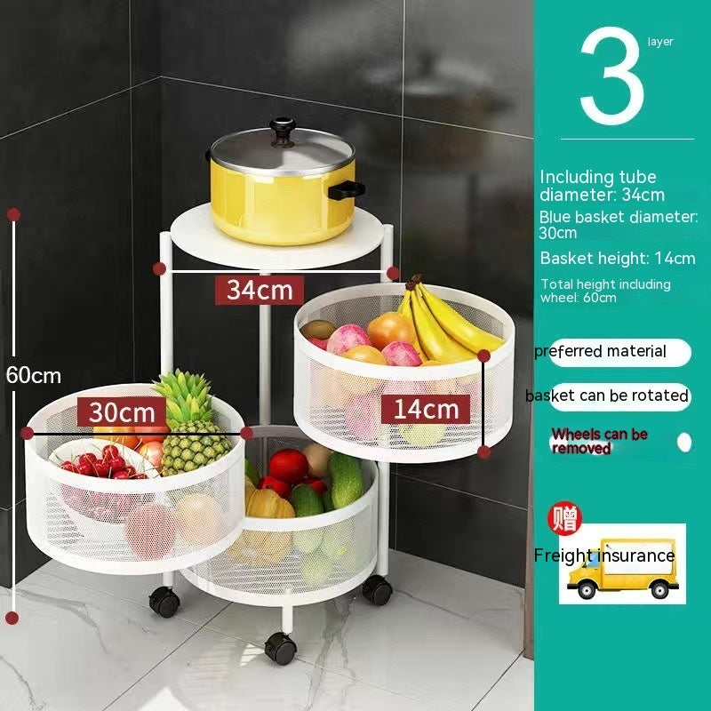 Kitchen storage rack multi-layer