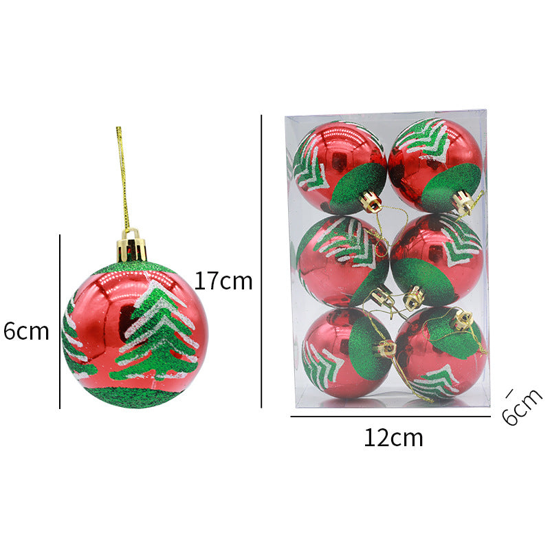 6cm Painted Christmas Ball Decor