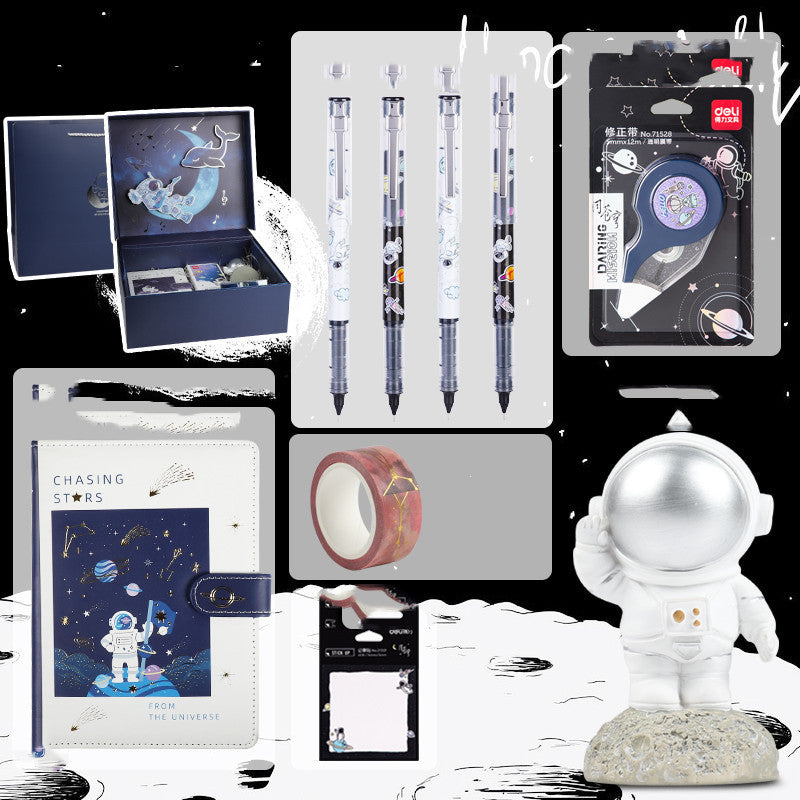 Universe Galaxy Exploration Stationery Set Gift Box Spree Birthday Gift Astronaut Notebook Creative Hand Ledger