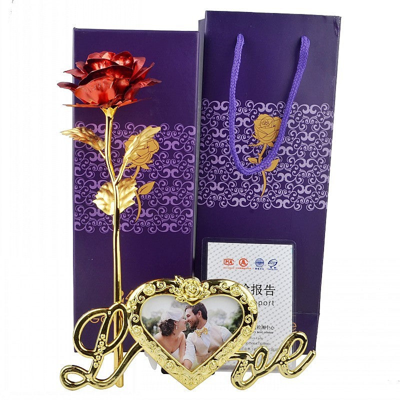 Golden rose Valentine's Day gift