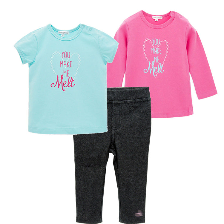 3-Piece Baby Romper Set - Spring And Summer Baby Clothes