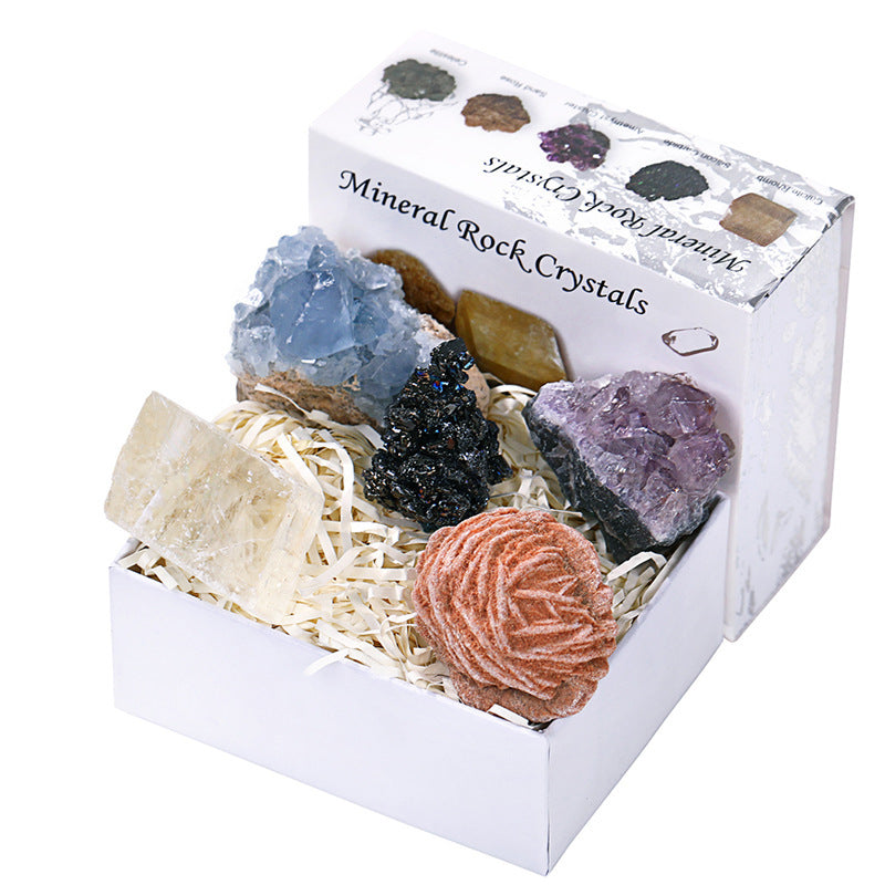 Gift box mineral crystal rocks