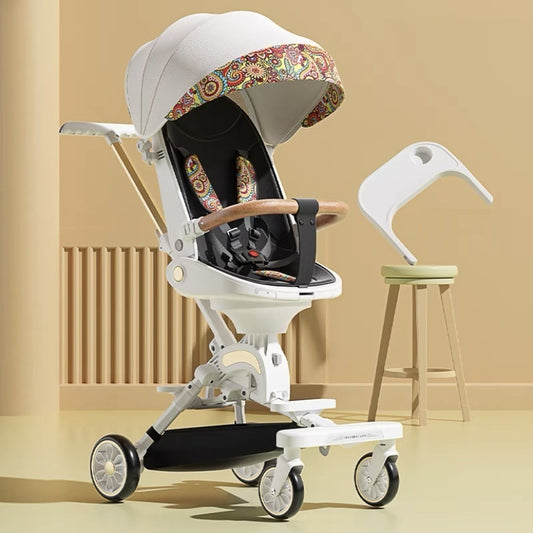 Stroller Can Sit And Lie Flat Two-way Folding Lightweight Shock-absorbing High-view Stroller