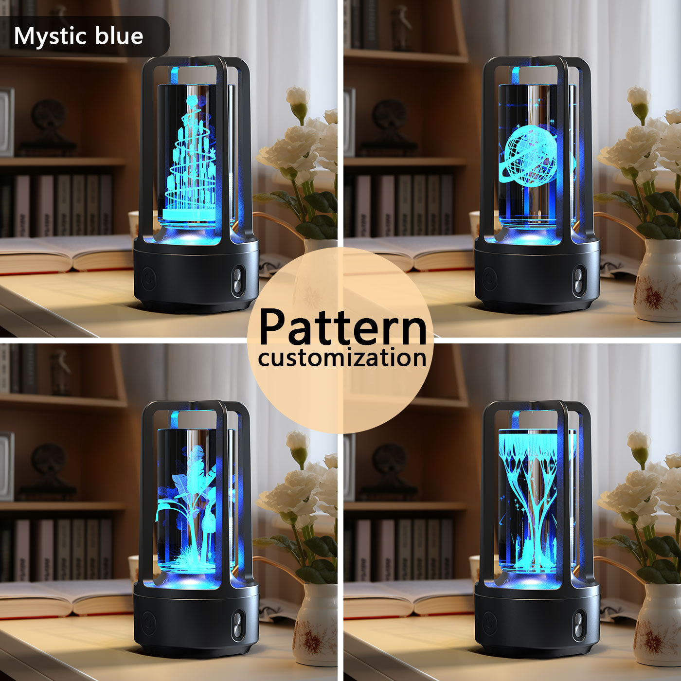 Acrylic crystal lamp with Bluetooth speaker