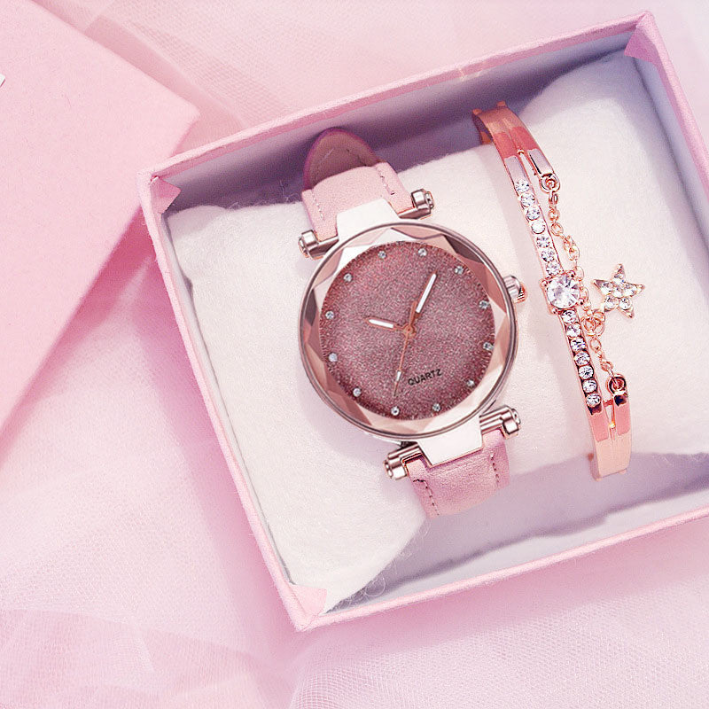 Ladies gift set bracelet and watch