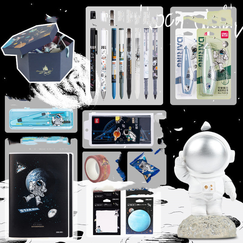 Universe Galaxy Exploration Stationery Set Gift Box Spree Birthday Gift Astronaut Notebook Creative Hand Ledger