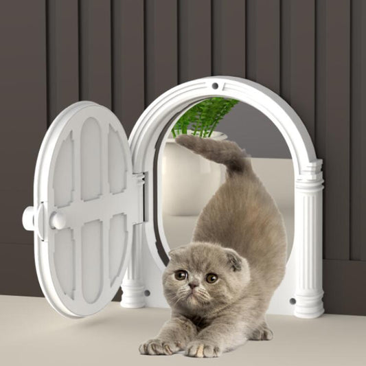 Dog entry door Cat exit door Pet door Can simple control the direction