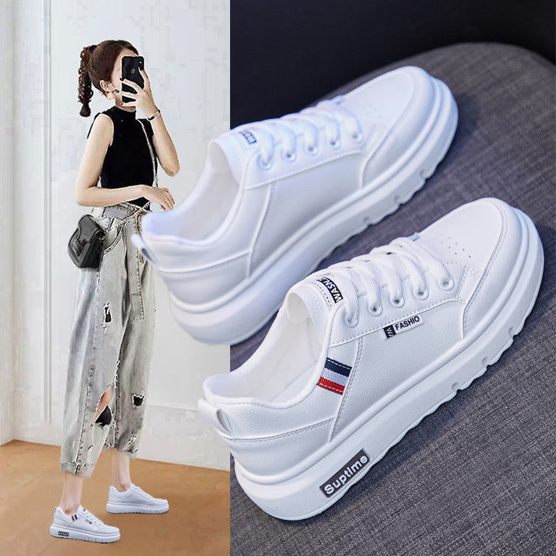 Korean Version Of All-match White Shoes Women Running Leisure