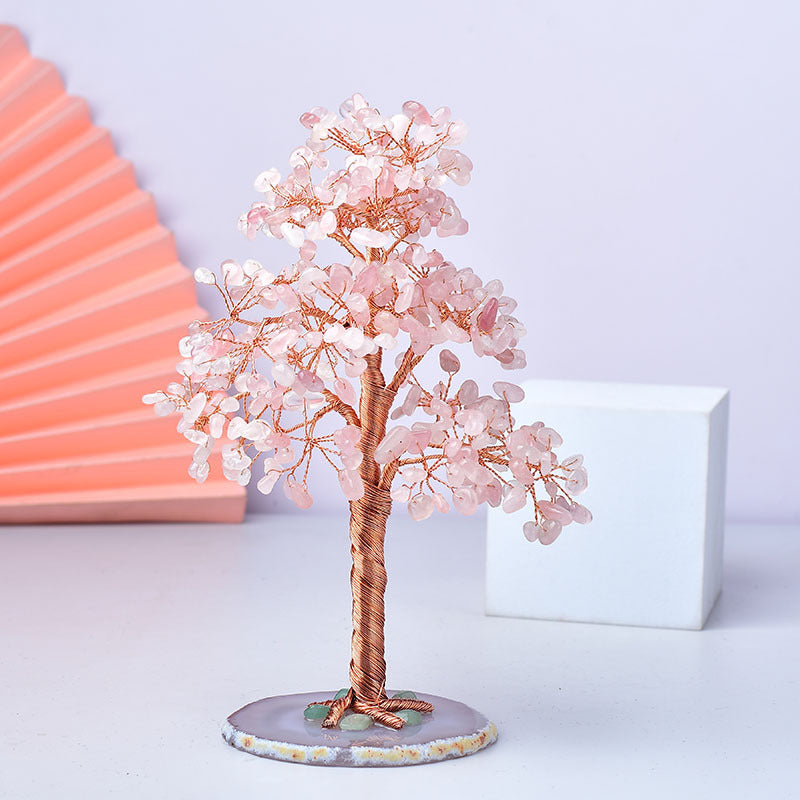 Natural Crystal Crushed Stone Fortune Tree Ornaments