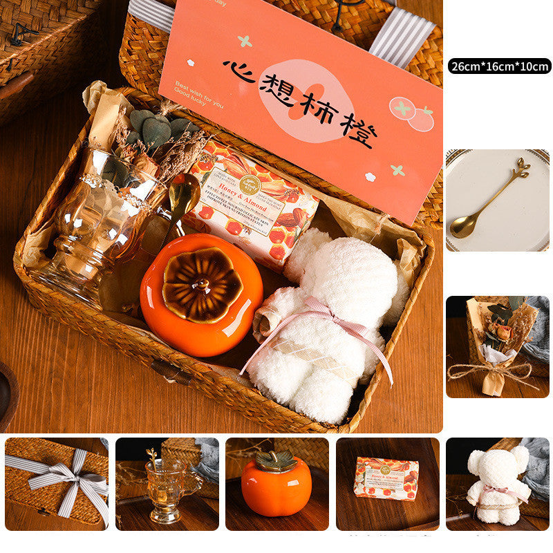 Creative Persimmon Light Luxury Gift Box Set