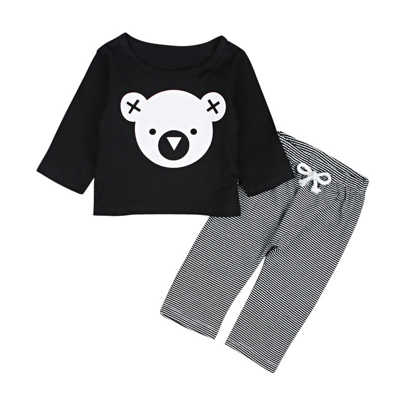 Koala Top Striped Pants Two Piece Kids