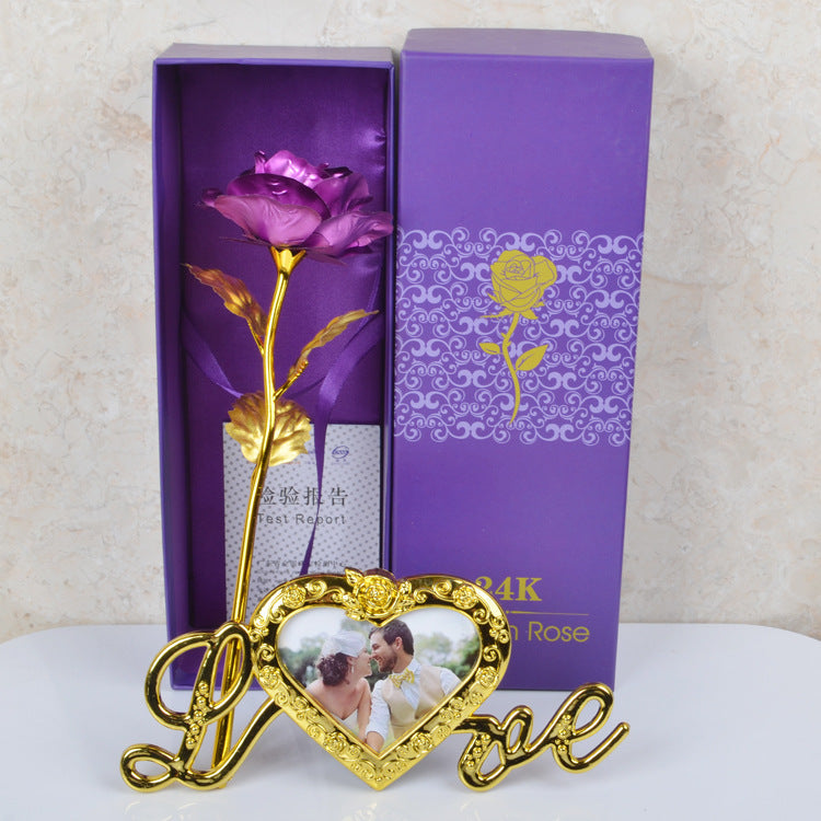 Golden rose Valentine's Day gift