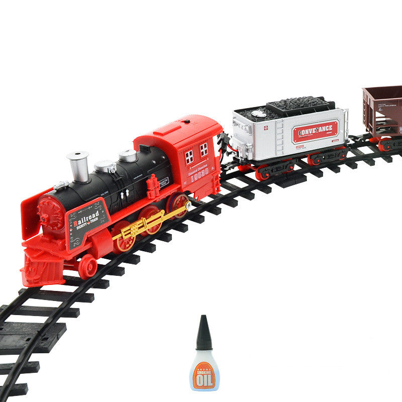 Electric smoke remote control rail train