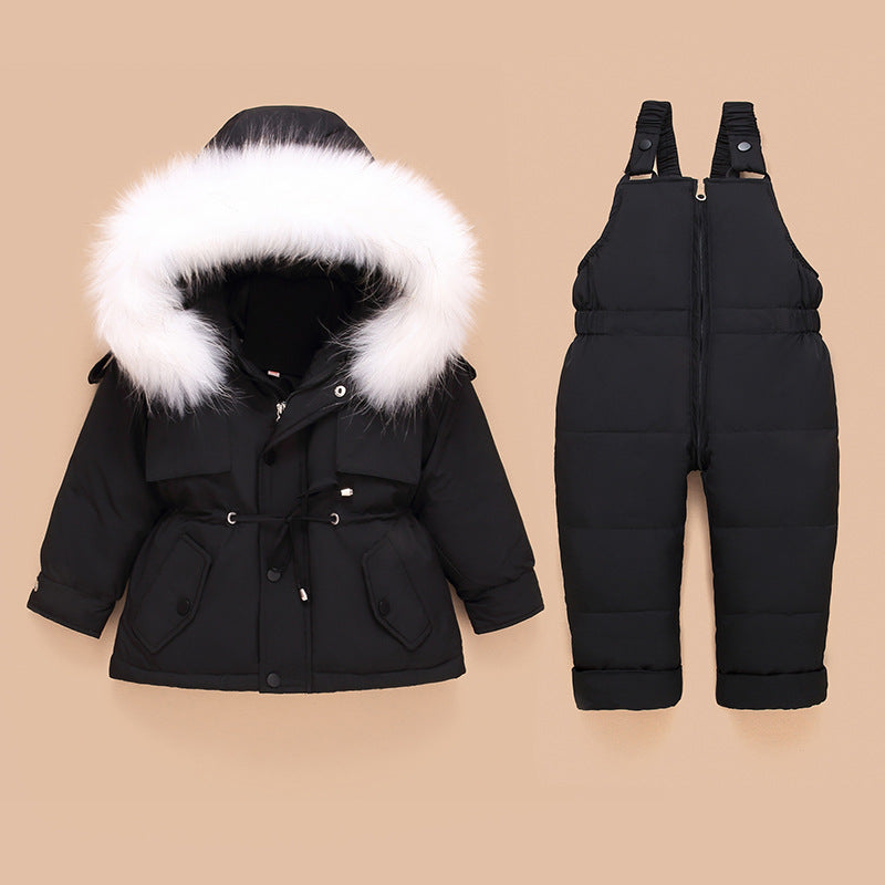 Girls down jacket suit