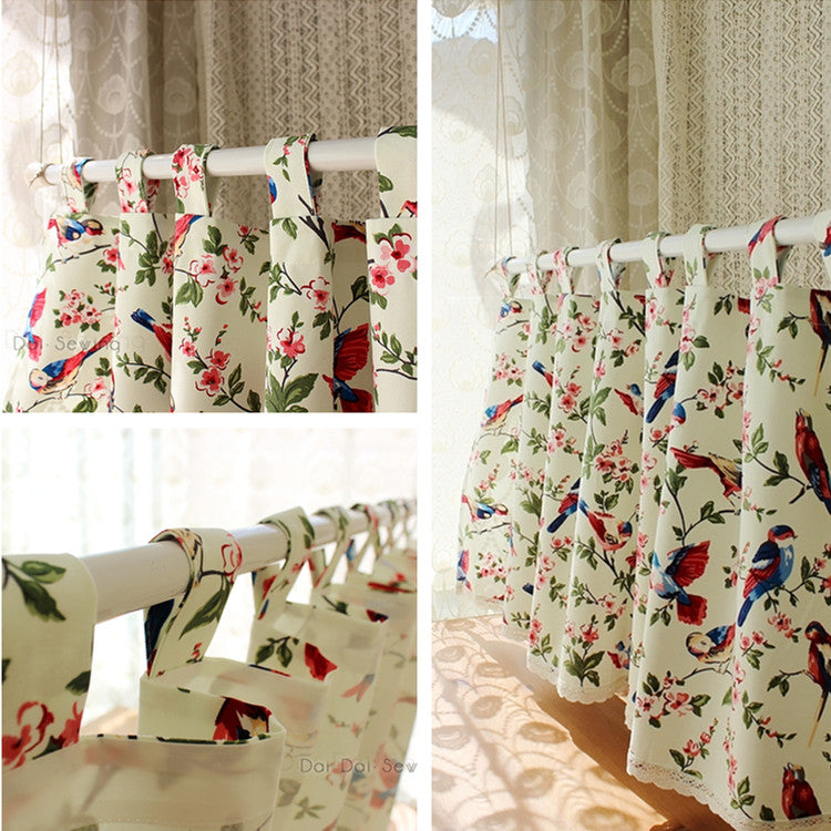 Cotton Fabric Kitchen Door Curtains Partition