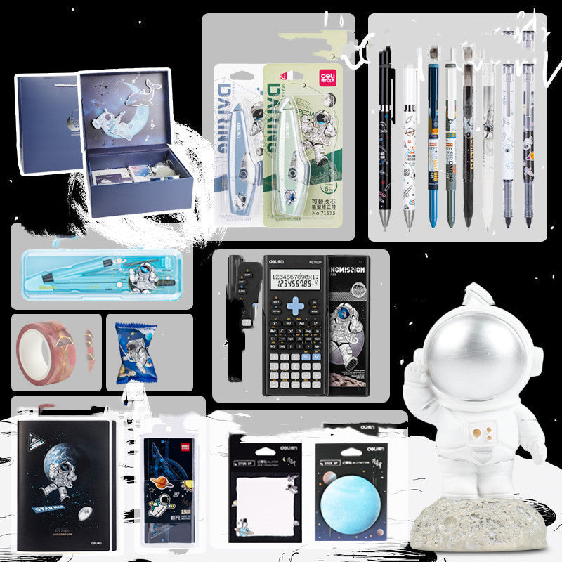 Universe Galaxy Exploration Stationery Set Gift Box Spree Birthday Gift Astronaut Notebook Creative Hand Ledger