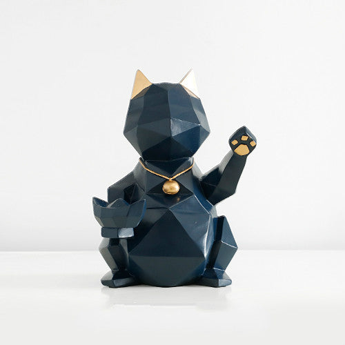 Resin handmade fortune cat decorations