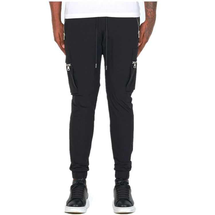 Sports Casual Slim-fit Cargo Pants With Large Pockets